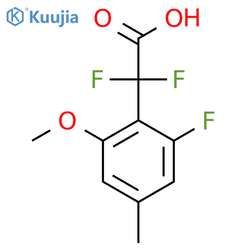 2,2-difluoro-2-(2-fluoro-6-methoxy-4-methylphenyl)acetic acid structure