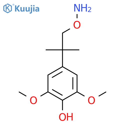 4-1-(aminooxy)-2-methylpropan-2-yl-2,6-dimethoxyphenol structure