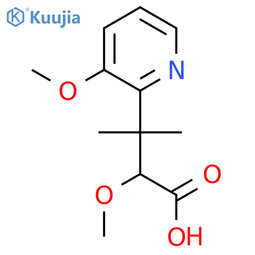 2-methoxy-3-(3-methoxypyridin-2-yl)-3-methylbutanoic acid structure