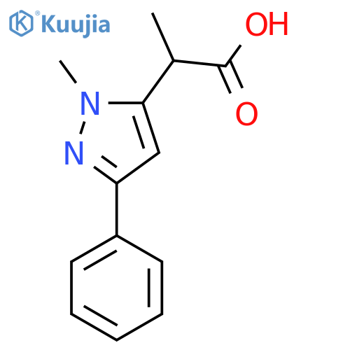 2-(1-methyl-3-phenyl-1H-pyrazol-5-yl)propanoic acid structure