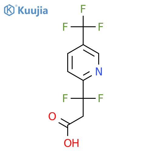 3,3-difluoro-3-5-(trifluoromethyl)pyridin-2-ylpropanoic acid structure