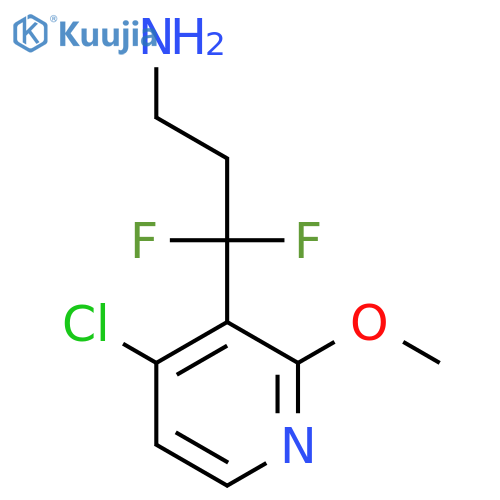 3-(4-chloro-2-methoxypyridin-3-yl)-3,3-difluoropropan-1-amine structure