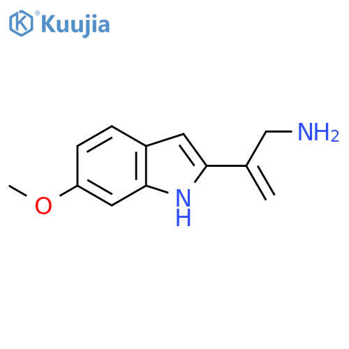 2-(6-methoxy-1H-indol-2-yl)prop-2-en-1-amine structure