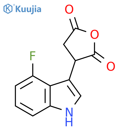 3-(4-fluoro-1H-indol-3-yl)oxolane-2,5-dione structure