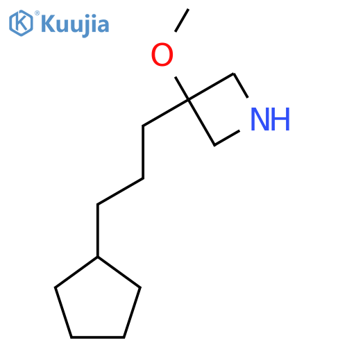 3-(3-Cyclopentylpropyl)-3-methoxyazetidine structure