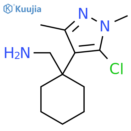 1-(5-chloro-1,3-dimethyl-1H-pyrazol-4-yl)cyclohexylmethanamine structure