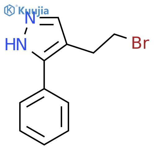 4-(2-bromoethyl)-3-phenyl-1H-pyrazole structure
