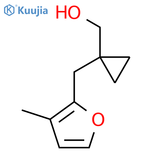 {1-(3-methylfuran-2-yl)methylcyclopropyl}methanol structure
