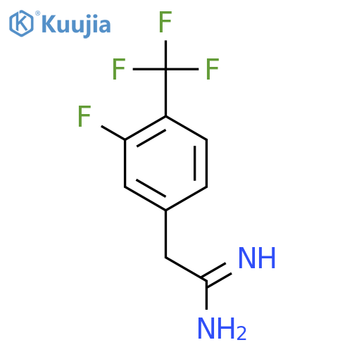 2-3-fluoro-4-(trifluoromethyl)phenylethanimidamide structure
