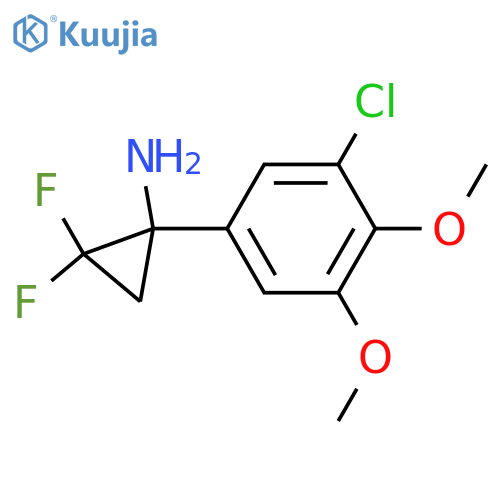 1-(3-chloro-4,5-dimethoxyphenyl)-2,2-difluorocyclopropan-1-amine structure