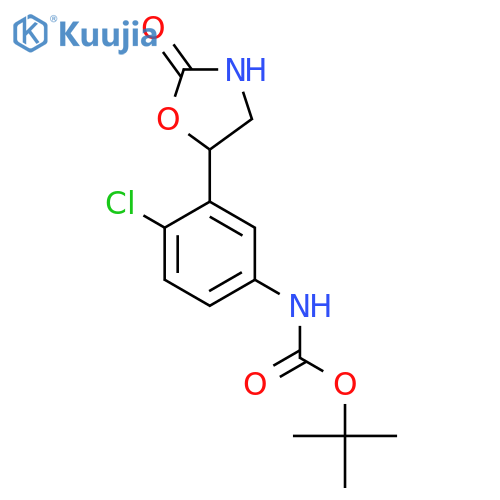 tert-butyl N-4-chloro-3-(2-oxo-1,3-oxazolidin-5-yl)phenylcarbamate structure