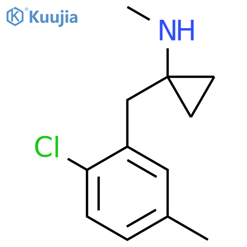 1-(2-chloro-5-methylphenyl)methyl-N-methylcyclopropan-1-amine structure