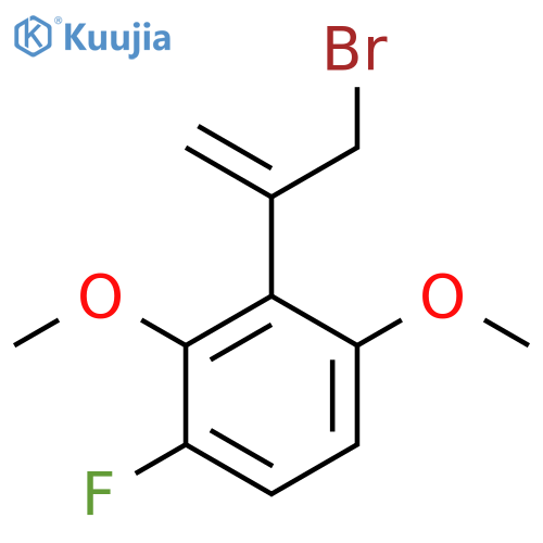 2-(3-bromoprop-1-en-2-yl)-4-fluoro-1,3-dimethoxybenzene structure