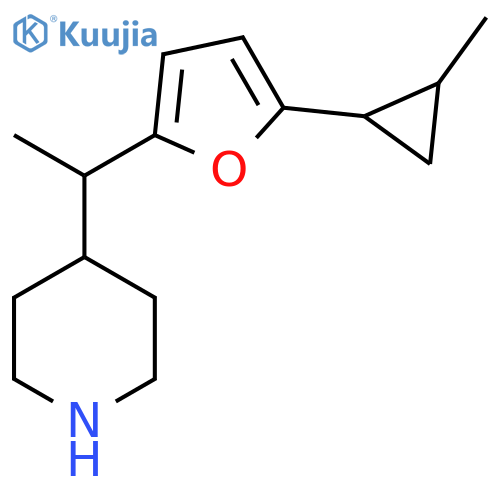 4-{1-5-(2-methylcyclopropyl)furan-2-ylethyl}piperidine structure