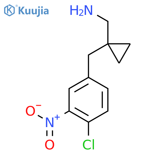 {1-(4-chloro-3-nitrophenyl)methylcyclopropyl}methanamine structure
