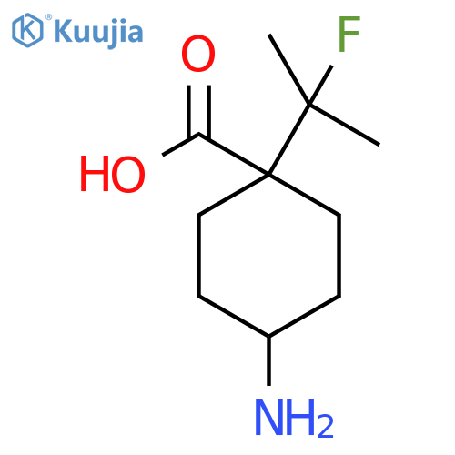 4-amino-1-(2-fluoropropan-2-yl)cyclohexane-1-carboxylic acid structure