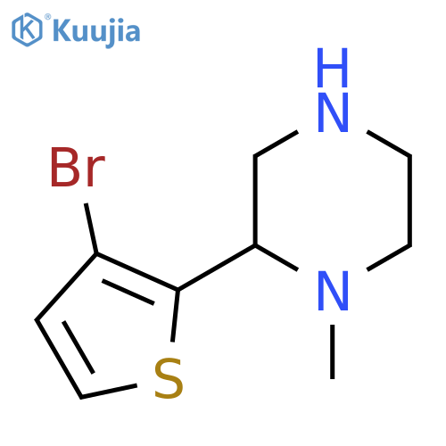 2-(3-bromothiophen-2-yl)-1-methylpiperazine structure