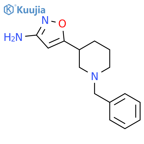 5-(1-benzylpiperidin-3-yl)-1,2-oxazol-3-amine structure