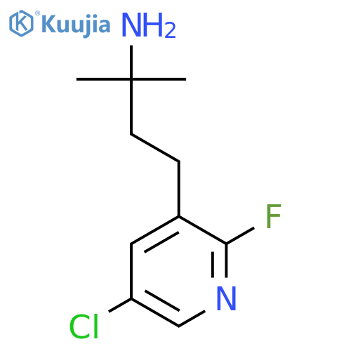 4-(5-chloro-2-fluoropyridin-3-yl)-2-methylbutan-2-amine structure