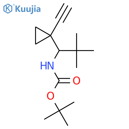 tert-butyl N-1-(1-ethynylcyclopropyl)-2,2-dimethylpropylcarbamate structure