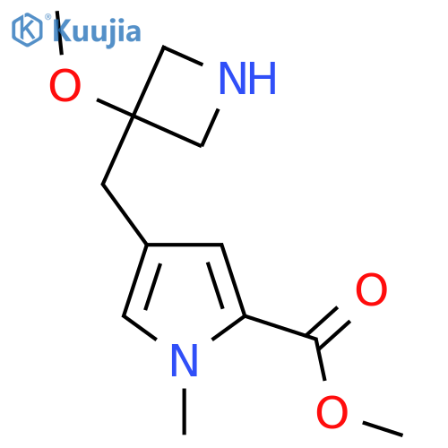 methyl 4-(3-methoxyazetidin-3-yl)methyl-1-methyl-1H-pyrrole-2-carboxylate structure