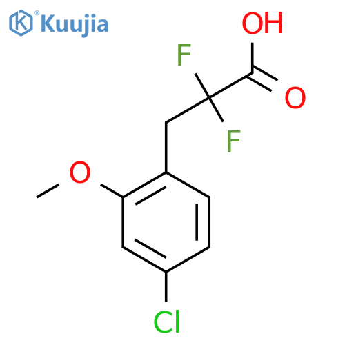 3-(4-chloro-2-methoxyphenyl)-2,2-difluoropropanoic acid structure