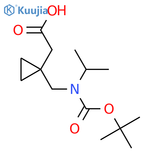 2-[1-({[(Tert-butoxy)carbonyl](propan-2-yl)amino}methyl)cyclopropyl]acetic acid structure