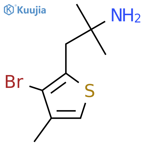 1-(3-Bromo-4-methylthiophen-2-yl)-2-methylpropan-2-amine structure
