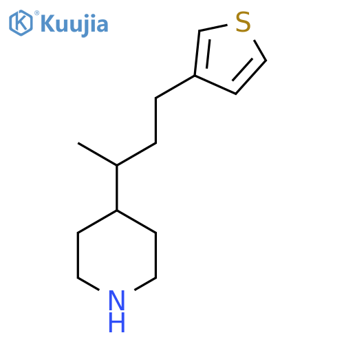 4-4-(thiophen-3-yl)butan-2-ylpiperidine structure