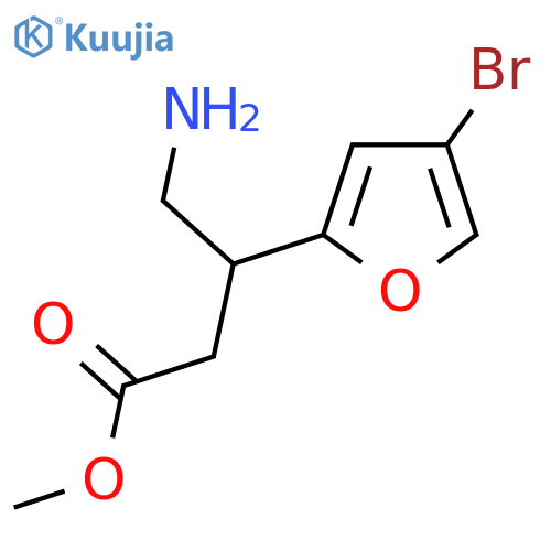 methyl 4-amino-3-(4-bromofuran-2-yl)butanoate structure