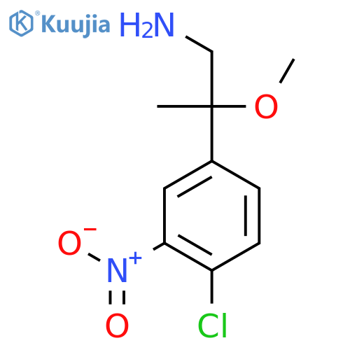 2-(4-Chloro-3-nitrophenyl)-2-methoxypropan-1-amine structure