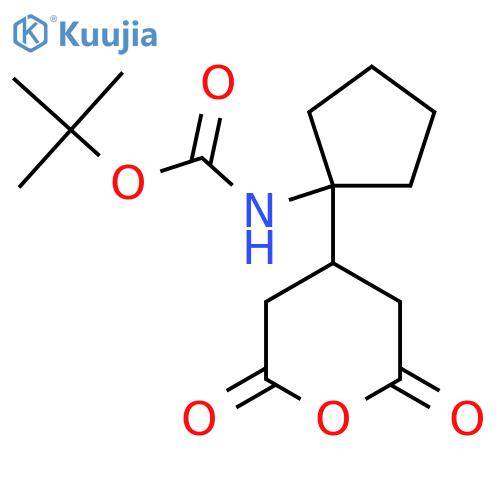 tert-butyl N-1-(2,6-dioxooxan-4-yl)cyclopentylcarbamate structure