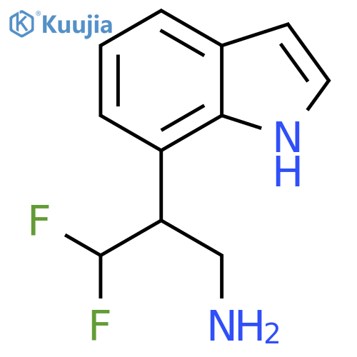 3,3-difluoro-2-(1H-indol-7-yl)propan-1-amine structure