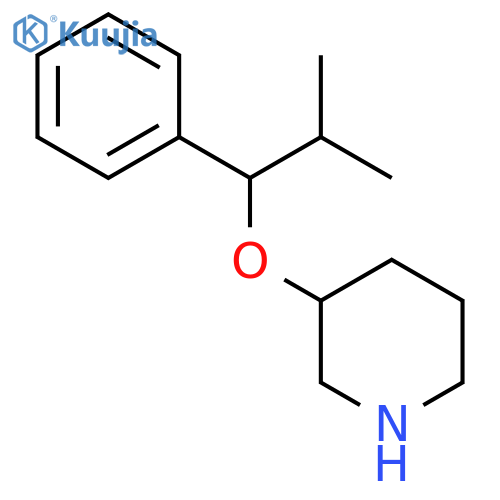3-(2-methyl-1-phenylpropoxy)piperidine structure