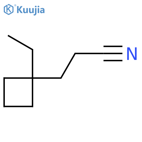 3-(1-ethylcyclobutyl)propanenitrile structure
