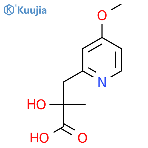 2-hydroxy-3-(4-methoxypyridin-2-yl)-2-methylpropanoic acid structure