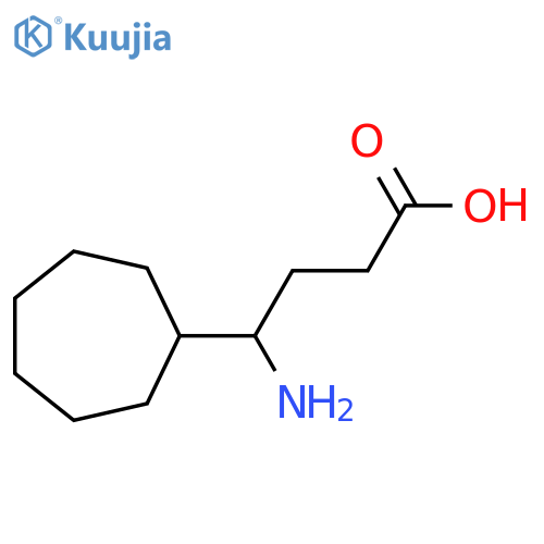 4-amino-4-cycloheptylbutanoic acid structure