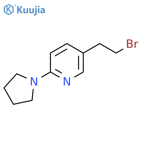 5-(2-bromoethyl)-2-(pyrrolidin-1-yl)pyridine structure