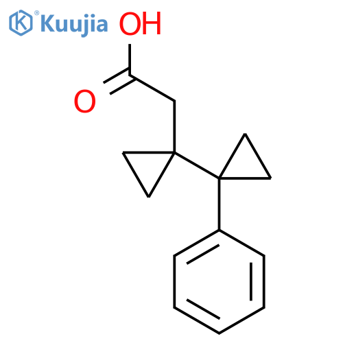 2-1-(1-phenylcyclopropyl)cyclopropylacetic acid structure