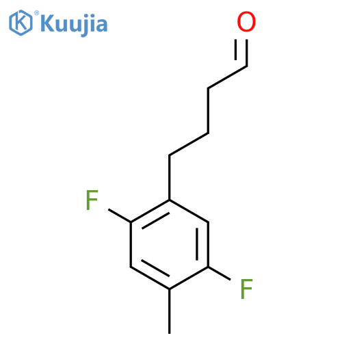 4-(2,5-difluoro-4-methylphenyl)butanal structure