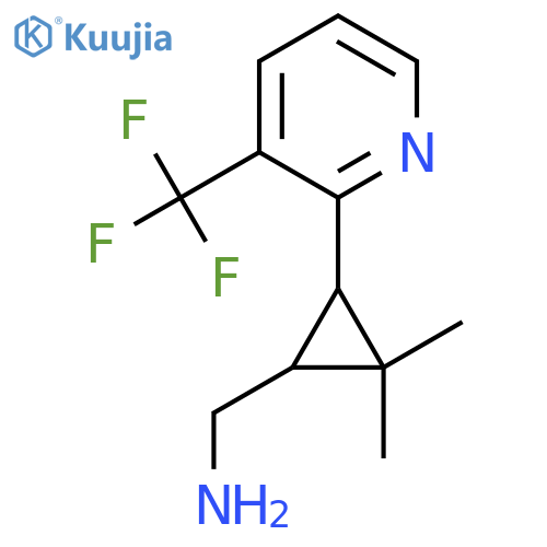 {2,2-dimethyl-3-3-(trifluoromethyl)pyridin-2-ylcyclopropyl}methanamine structure