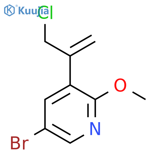 5-bromo-3-(3-chloroprop-1-en-2-yl)-2-methoxypyridine structure