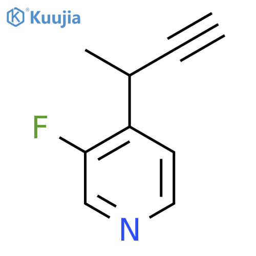 4-(but-3-yn-2-yl)-3-fluoropyridine structure
