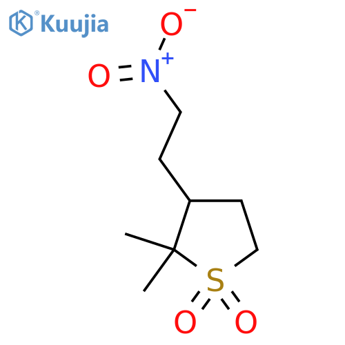 2,2-dimethyl-3-(2-nitroethyl)-1lambda6-thiolane-1,1-dione structure