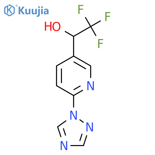 2,2,2-trifluoro-1-6-(1H-1,2,4-triazol-1-yl)pyridin-3-ylethan-1-ol structure