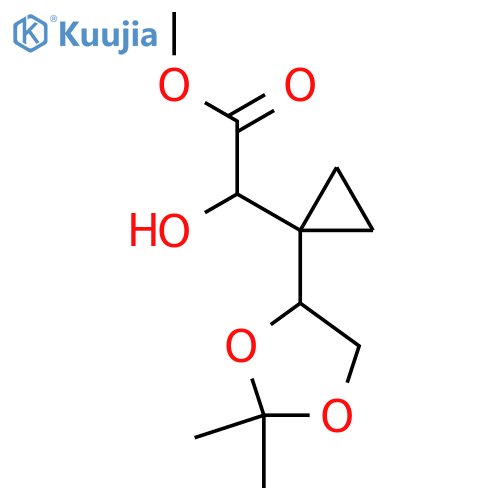 methyl 2-1-(2,2-dimethyl-1,3-dioxolan-4-yl)cyclopropyl-2-hydroxyacetate structure