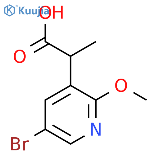 2-(5-bromo-2-methoxypyridin-3-yl)propanoic acid structure