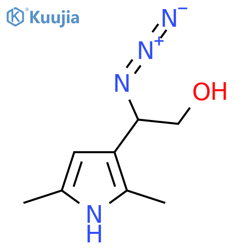 2-azido-2-(2,5-dimethyl-1H-pyrrol-3-yl)ethan-1-ol structure