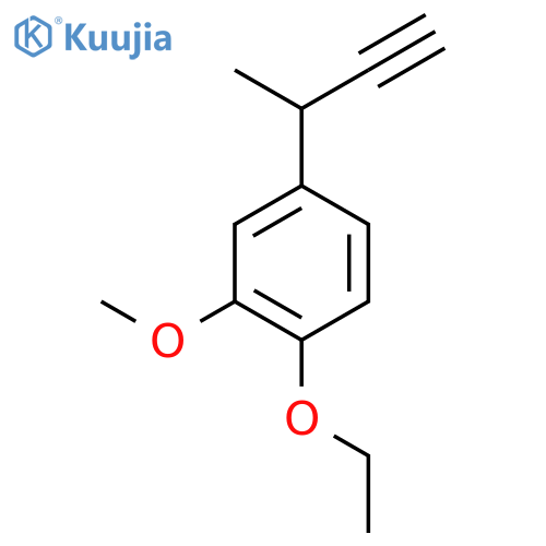 4-(but-3-yn-2-yl)-1-ethoxy-2-methoxybenzene structure