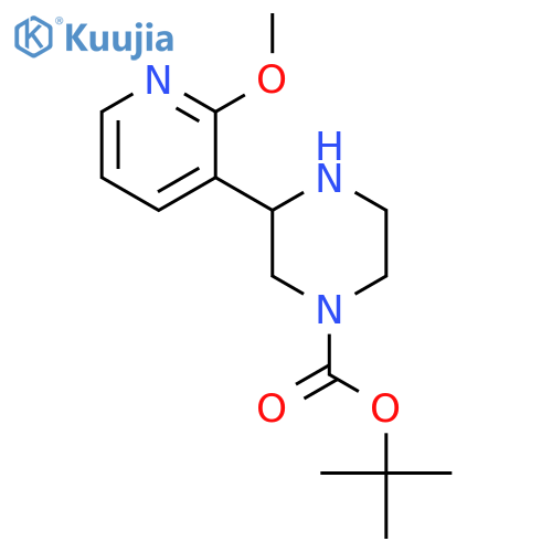 tert-butyl 3-(2-methoxypyridin-3-yl)piperazine-1-carboxylate structure